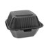 PACTIV EVERGREEN CORPORATION YHLB06000000 SmartLock Foam Hinged Lid Container, Sandwich, 5.8 x 5.8 x 3.3, Black, 504/Carton