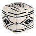 GFH ENTERPRISES INC. AMBPF019-1818 Anji Mountain Noir Noor Pouf Ottoman, Ivory/Black