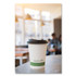 VEGWARE LV12G 89-Series Hot Cup, 12 oz, Paper, White/Green, 1,000/Carton