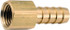 ANDERSON METALS 757002-0506 Barbed Hose Fitting: 3/8" x 5/16" ID Hose, Female Connector