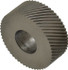 MSC PHR-214 Standard Knurl Wheel: 1-1/4" Dia, 90 ° Tooth Angle, 14 TPI, Diagonal, High Speed Steel