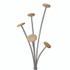 ALBA PMFESTWM Festival Coat Stand with Umbrella Holder, Five Knobs, 13.97 x 14 x 73.62, Gray