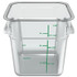 CFS BRANDS Carlisle 1195107 Squares Polycarbonate Food Storage Container, 4 qt, 7.13 x 7.13 x 7.29, Clear, Plastic