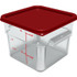CFS BRANDS Carlisle 1195207 Squares Polycarbonate Food Storage Container, 6 qt, 8.75 x 8.75 x 7.31, Clear, Plastic