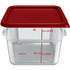 CFS BRANDS Carlisle 1195207 Squares Polycarbonate Food Storage Container, 6 qt, 8.75 x 8.75 x 7.31, Clear, Plastic