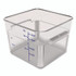 CFS BRANDS Carlisle 1195407 Squares Polycarbonate Food Storage Container, 12 qt, 11.13 x 11.13 x 8.25, Clear, Plastic