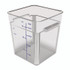 CFS BRANDS Carlisle 1195507 Squares Polycarbonate Food Storage Container, 18 qt, 11 13 x 11.13 x 12.58, Clear, Plastic