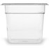 CFS BRANDS Carlisle 3068507 StorPlus Polycarbonate Food Pan, 2.5 qt, 6.38 x 6.75 x 6, Clear, Plastic