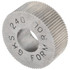 MSC GKS-240 Standard Knurl Wheel: 5/8" Dia, 90 ° Tooth Angle, 40 TPI, Straight, High Speed Steel