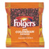 KEURIG DR PEPPER Folgers® 06451 Coffee, 100% Colombian, Ground, 1.75oz Fraction Pack, 42/Carton