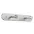 SAFCO PRODUCTS 4200 Nail Head Wall Coat Rack, Two Hooks, Metal, 12w x 2.75d x 2h, Satin