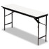 ICEBERG ENTERPRISES 55287 OfficeWorks Commercial Wood-Laminate Folding Table, Rectangular, 72" x 18" x 29", Gray Top, Charcoal Base