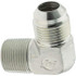 Brennan BD-10340 Steel Flared Tube 90 ° Elbow: 3/4" Tube OD, 1-1/16-12 x 3/4-14 Thread, 37 ° Flared Angle