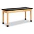 DIVERSIFIED WOODCRAFTS, INC. Spaces™ P760LBBK30N Classroom Science Table, 60w x 24d x 30h, Black High Pressure Laminate (HPL) Top, Clear Northwoods Oak Base