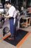 Notrax 979S0023BL Anti-Fatigue Mat: 36" Length, 24" Wide, 1" Thick, Vinyl, Beveled Edge, Heavy-Duty