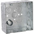 Hubbell-Raco 257 Electrical Device Box: Steel, Square, 4.69" OAH, 4.688" OAW, 2.188" OAD, 2 Gangs