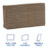 BOARDWALK 6202 Multifold Paper Towels, 1-Ply, 9 x 9.45, Natural, 250/Pack, 16 Packs/Carton