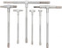 Value Collection 615-6610 Telescoping Gage Set: 5/16 to 6", 6 Pc, Hardened Tool Steel, Satin Chrome Finish