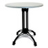 JMC FURNITURE 10636R2 Topalit Tables, Round, 36" dia x 29"h, Silver Top, Black Iron Base/Legs