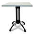 JMC FURNITURE 106C32322 Topalit Tables, Square, 32 x 32 x 29, Silver Top, Black Aluminum Base/Legs