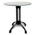 JMC FURNITURE 106C36R2 Topalit Tables, Round, 36" dia x 29"h, Silver Top, Black Aluminum Base/Legs