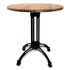 JMC FURNITURE 106C36R8 Topalit Tables, Round, 36" dia x 29"h, Teak Top, Black Aluminum Base/Legs