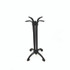 JMC FURNITURE 106P24R2 Topalit Tables, Round, 24" dia x 44"h, Brushed Silver Top, Black Iron Base/Legs