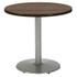 KFI STUDIOS 811774036894 Pedestal Table with Four Black Kool Series Chairs, Round, 36" Dia x 29h, Studio Teak