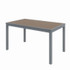 KFI STUDIOS 840031918529 Eveleen Outdoor Patio Table with Six Mocha Powder-Coated Polymer Chairs, 32 x 55 x 29, Mocha