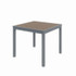 KFI STUDIOS 840031918543 Eveleen Outdoor Patio Table with Four Mocha Powder-Coated Polymer Chairs, Square, 32", Mocha