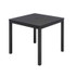 KFI STUDIOS 840031925183 Eveleen Outdoor Patio Table with Four Black Powder-Coated Polymer Chairs, Square, 35", Black
