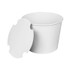 KARAT BY LOLLICUP CFB85WBNDL Food Bucket with Lid, 85 oz, 7.36" Diameter x 6" h, White, Paper, 180/Carton