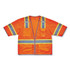 TENACIOUS HOLDINGS, INC. ergodyne® 24153 GloWear 8346Z Class 3 Two-Tone Hi-Vis Surveyor Zipper Vest, Small/Medium, Orange