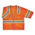 TENACIOUS HOLDINGS, INC. ergodyne® 24153 GloWear 8346Z Class 3 Two-Tone Hi-Vis Surveyor Zipper Vest, Small/Medium, Orange