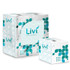 SOLARIS PAPER Livi® Ultra Premium 192101 Facial Tissue, Cube Box, 2-Ply, White, 80 Sheets/Box, 4 Boxes/Pack, 6 Packs/Carton