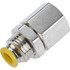 Parker 66PLPBH-10M-6G Push-To-Connect Tube to Female Tube Fitting: Female Bulkhead, Straight, 3/8" Thread