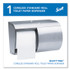 KIMBERLY-CLARK PROFESSIONAL Scott® 09606 Pro Coreless SRB Tissue Dispenser, 10.13 x 6.4 x 7, Stainless Steel