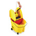 RUBBERMAID COMMERCIAL PROD. FG757788YEL WaveBrake 2.0 Bucket/Wringer Combos, Down-Press, 35 qt, Plastic, Yellow