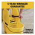 RUBBERMAID COMMERCIAL PROD. FG757788YEL WaveBrake 2.0 Bucket/Wringer Combos, Down-Press, 35 qt, Plastic, Yellow