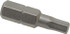 Wera 05056320001 Hex Screwdriver Insert Bit: 1/4" Drive, 1" OAL