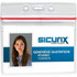 BAUMGARTENS 47830 SICURIX Badge Holder - Support 3.75in x 2.62in Media - Horizontal - Vinyl - Clear - Zipper Lock - 50 / Pack