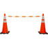 Xpress SAFETY CONEBSAFEOWG1 Telescoping Traffic Cone Bar: Orange, ABS, 2' Long Dia, 6' to 10'