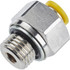 Parker 68PLP-12M-4G Push-To-Connect Tube to Male Tube Fitting: Male Connector, Straight, 1/4" Thread