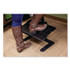 SAFCO PRODUCTS 2129BL Height-Adjustable Footrest, 20.5w x 14.5d x 3.5 to 21.5h, Black