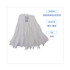 BOARDWALK BW2020 Nonwoven Cut End Edge Mop, Rayon/Polyester, #20, White, 12/Carton