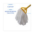 BOARDWALK BW2020 Nonwoven Cut End Edge Mop, Rayon/Polyester, #20, White, 12/Carton