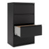 ALERA HLF3054BL Lateral File, 4 Legal/Letter-Size File Drawers, Black, 30" x 18.63" x 52.5"