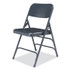 NATIONAL PUBLIC SEATING NPS® 304 300 Series Deluxe All-Steel Triple Brace Folding Chair, Supports Up to 480 lb, 17.25" Seat Height, Blue, 4/Carton