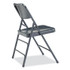 NATIONAL PUBLIC SEATING NPS® 304 300 Series Deluxe All-Steel Triple Brace Folding Chair, Supports Up to 480 lb, 17.25" Seat Height, Blue, 4/Carton