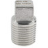 Merit Brass K417A-02 Pipe Square Head Plug: 1/8" Fitting, 304 Stainless Steel